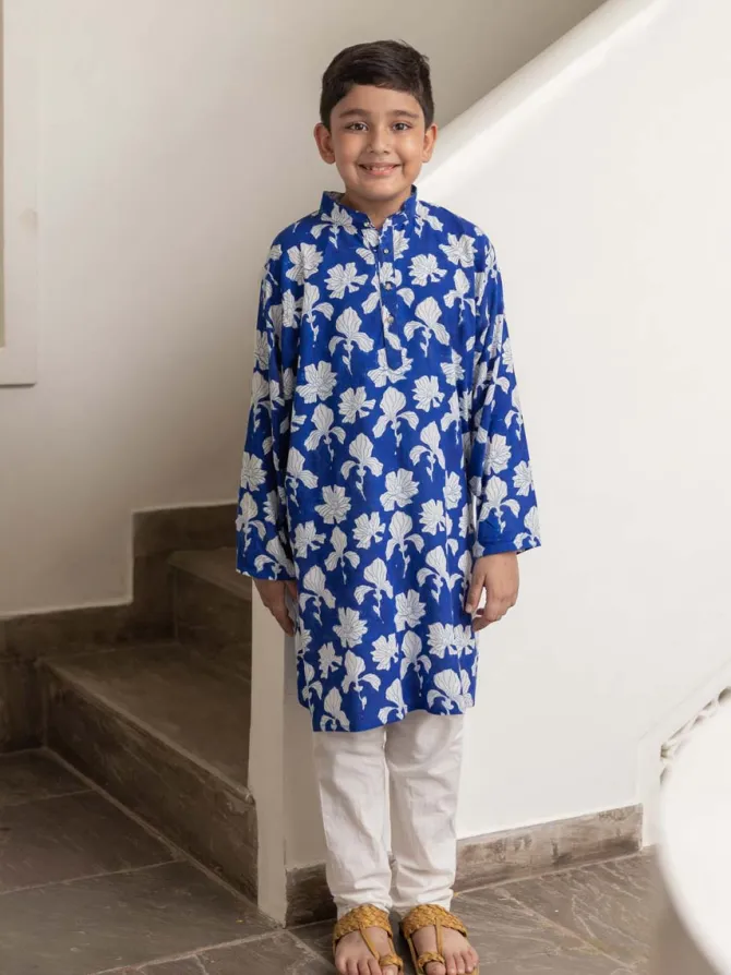 Hriday Blue Long Kurta