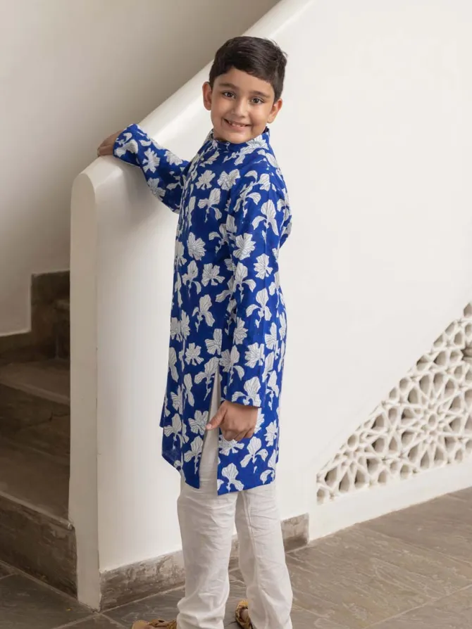 Hriday Blue Long Kurta