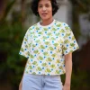 Indian Lotus Hand Block Printed T-shirt