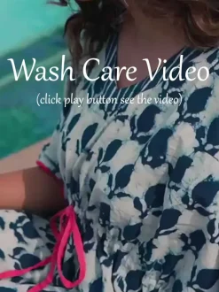 Indigo Paisley Dabu Cotton Kaftan