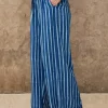 Indigo Palm Palazzo Pants