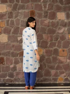 Ira Block Printed Cotton Long Kurta