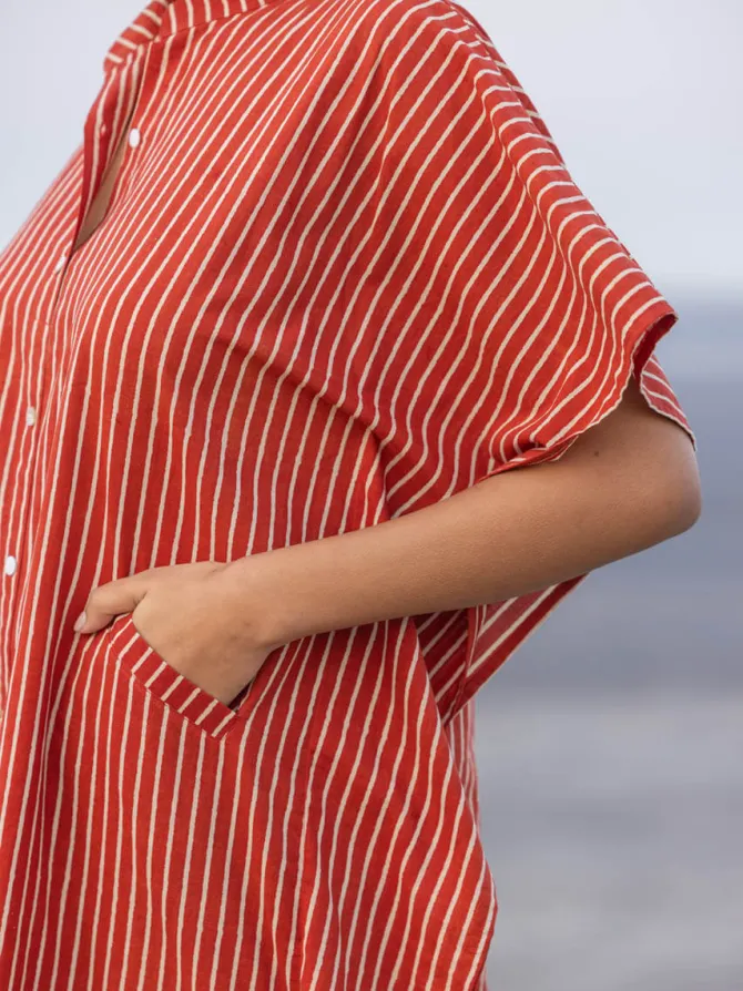 Kalindi Cotton Kaftan Shirt Dress