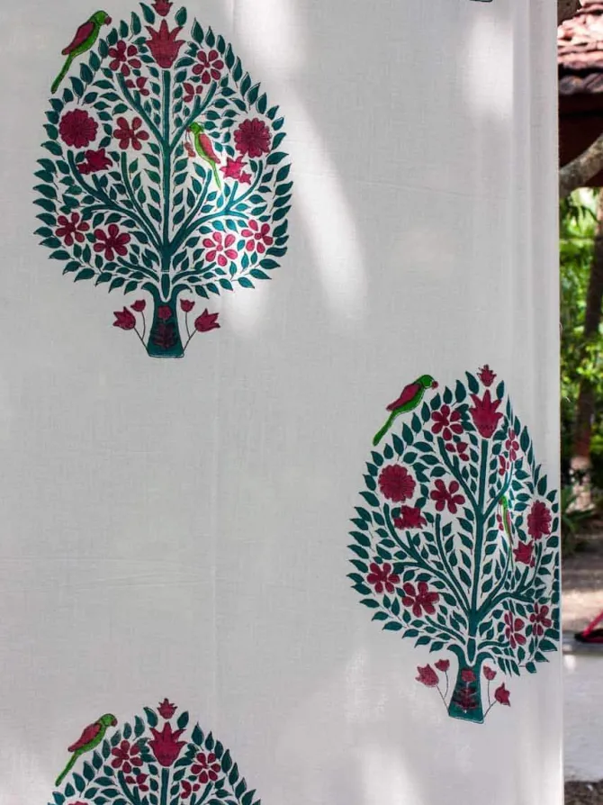 Kalpavriksha Block Printed Cotton Curtain