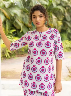 Kanmani Block Printed Cotton Co-ord Set of 2