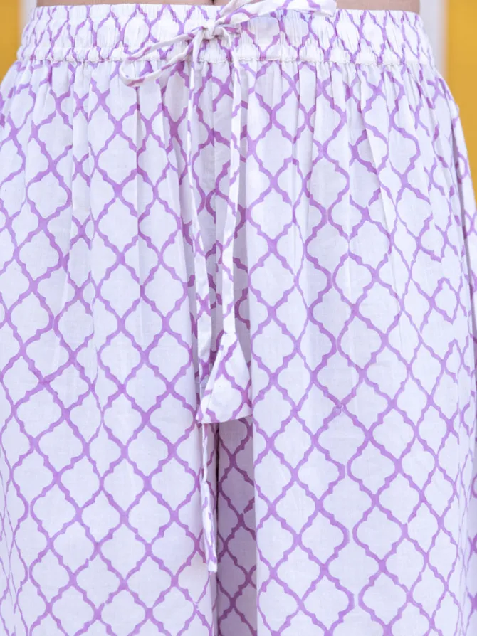 Ketki Block Printed Cotton Palazzo Pants