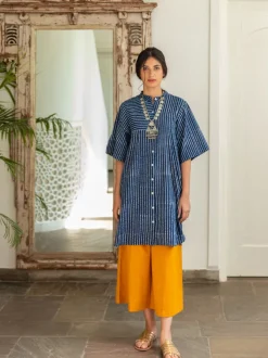 Keya Indigo Dabu Cotton Tunic