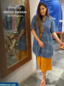 Keya Indigo Dabu Cotton Tunic