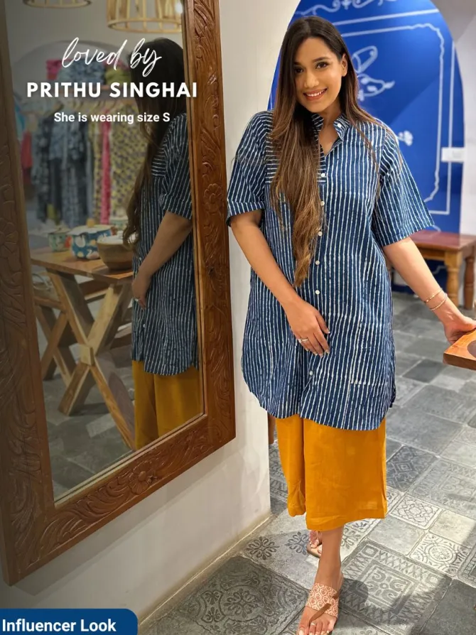 Keya Indigo Dabu Cotton Tunic
