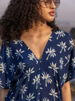 Khwahish Indigo kaftan dress