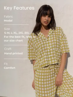Kiara Green Polka Co-ord Set of 2