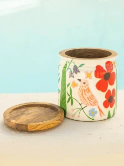 Liliana Wooden Jar