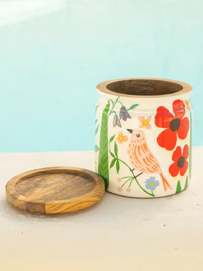 Liliana Wooden Jar