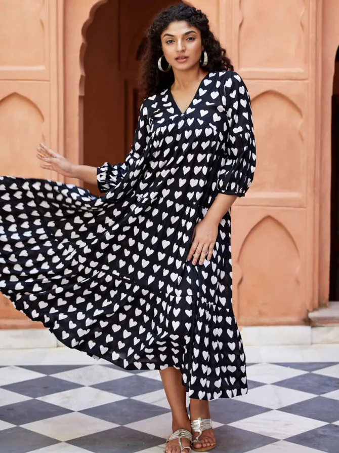 Lover Black Modal Maxi Dress