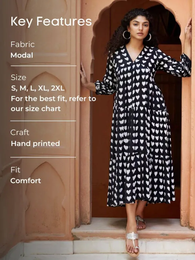 Lover Black Modal Maxi Dress