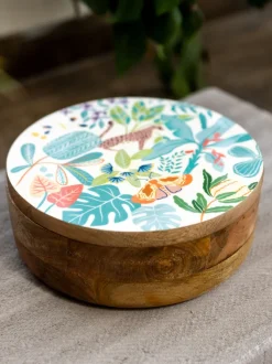 Madagascar Solid Wood Bowl With Lid