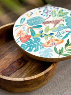 Madagascar Solid Wood Bowl With Lid