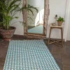 Mahtab Block Printed Cotton Dhurrie Rug
