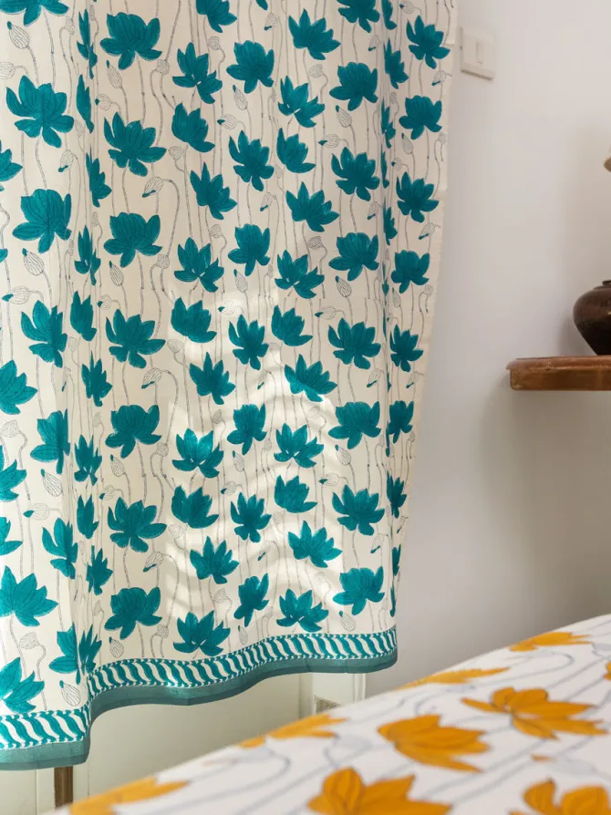 Maithli Hand Block Printed Cotton Curtain