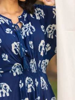 Malhar Indigo Kaftan Maxi Dress