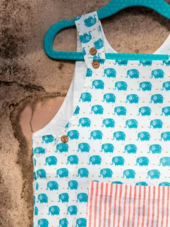 Manny Organic Cotton Block Printed Dungarees