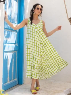 Marie Hand Block Printed Sleeveless Dress