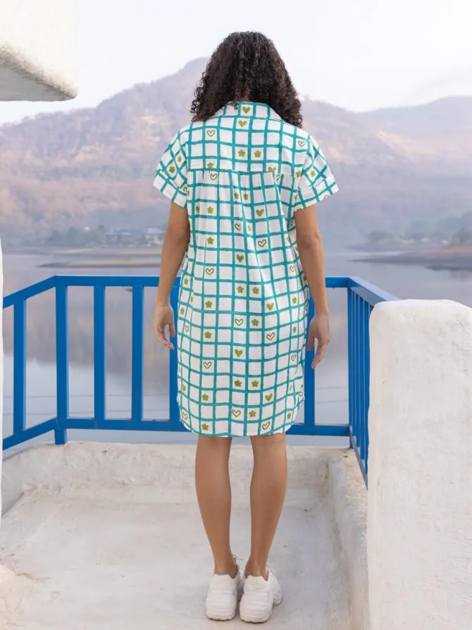 Matilda Hand Block Printed Shirt Dress