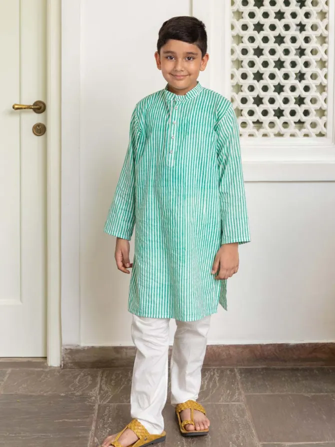 Mayur Organic Cotton Block Printed Long Kurta