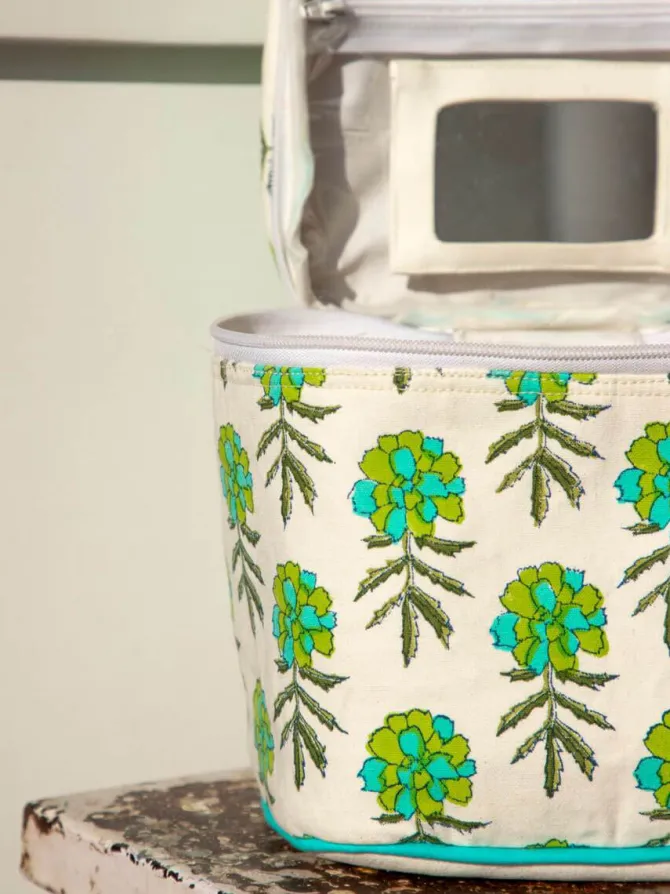 Megha Block Printed Cotton Vanity Case