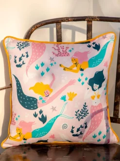 Mermaid Love Cotton Cushion Cover