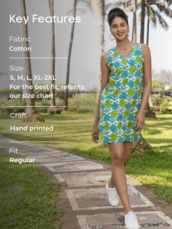 Mojito Block Printed Midi Dress