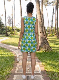 Mojito Block Printed Midi Dress