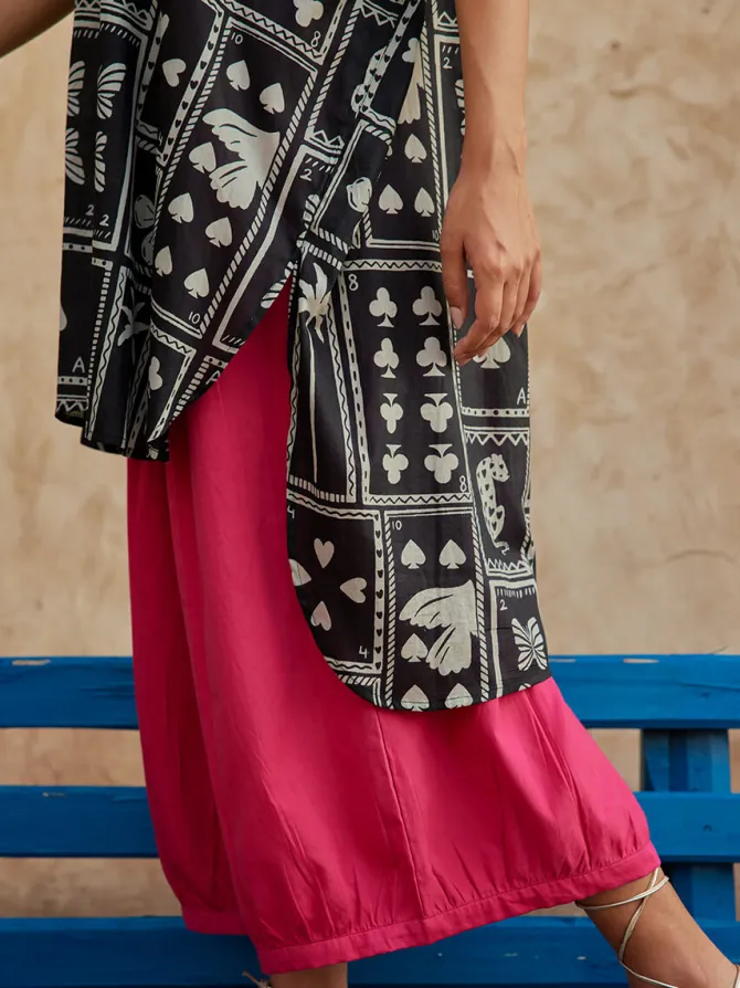 Mosaic Oversized Long Shirt