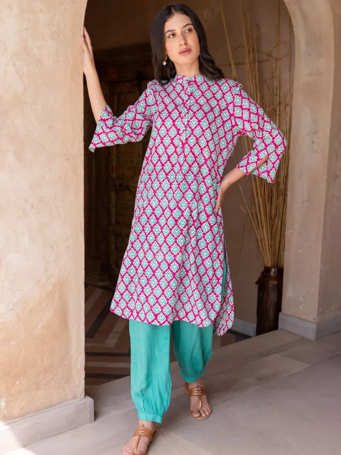 Mrida Block Printed Cotton Kurta