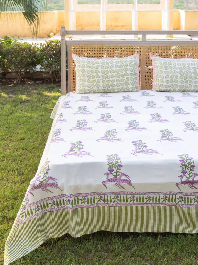 Mrinmayee Block Printed Cotton Bedsheet