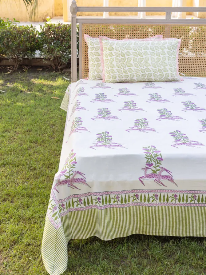 Mrinmayee Block Printed Cotton Bedsheet