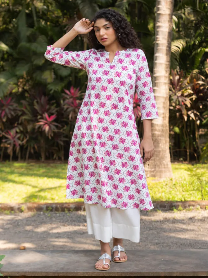 Nalini Block Printed Cotton Kurta