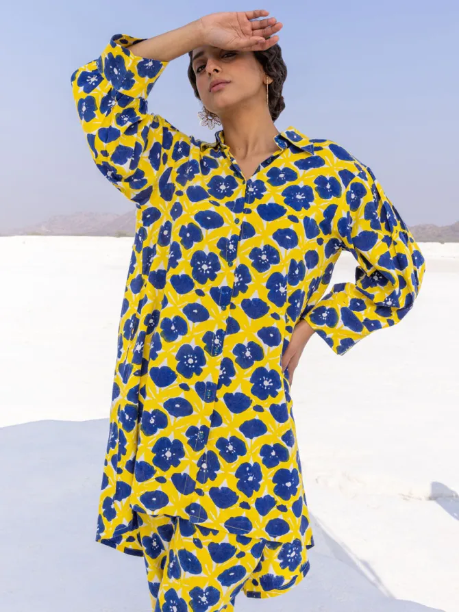 Natalie Slub Long Shirt - Comfort Fit