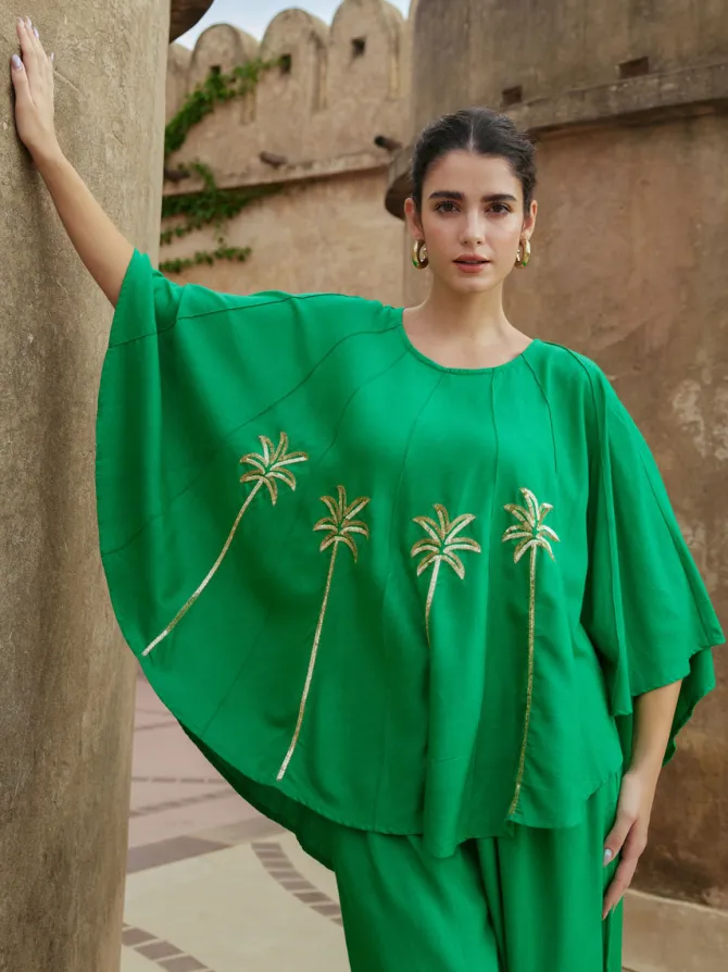 Nia Embroidered Poncho Top