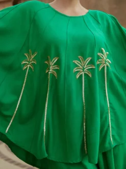 Nia Embroidered Poncho Top