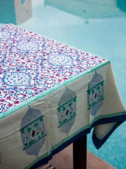 Noor Block Printed Cotton Table Cover