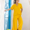 Notting Hill Solid Yellow Co-ord Set of 2