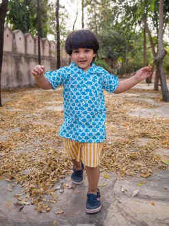 Ocean Splash Organic Cotton Printed Shirt