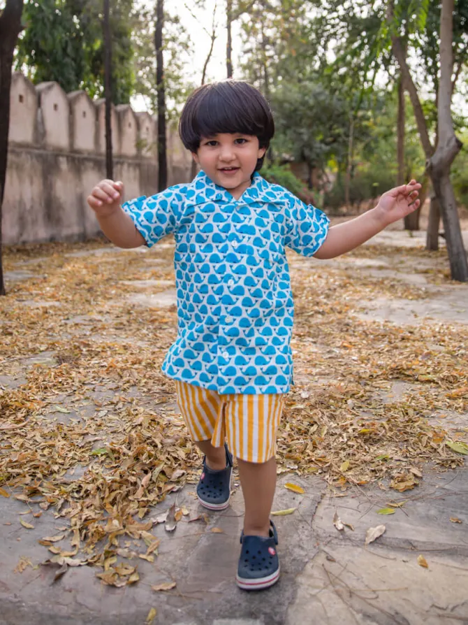 Ocean Splash Organic Cotton Printed Shirt