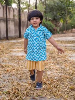 Ocean Splash Organic Cotton Printed Shirt