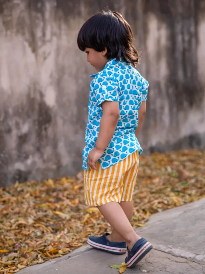 Ocean Splash Organic Cotton Printed Shirt
