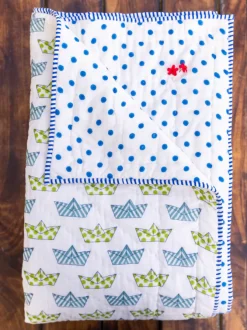 Oscar Hand Block Printed Cotton Quilt
