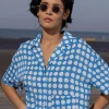 Pacific Blue Polka Modal Shirt Top