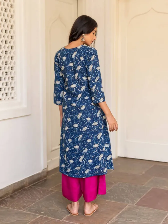 Padma Dabu Cotton Long Kurta