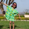Pear Organic Cotton Block Printed Kaftan for Kids